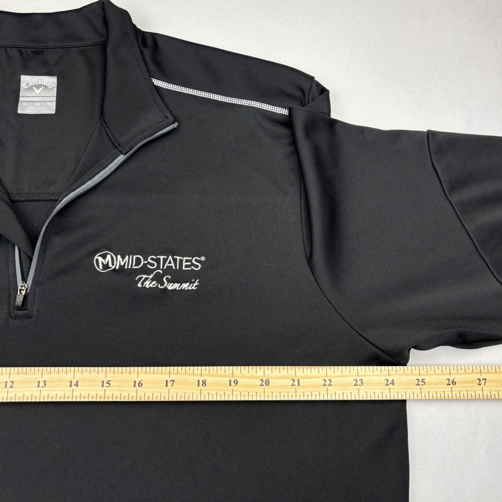 Callaway Weather Series Mens XL Black 1/4 Zip Golf Pullover Windshirt SU32471 - Picture 4 of 7